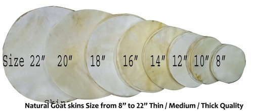 Natural goat skins drum - natural,