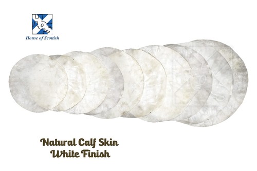 Calf buffalo skin white finish - white,